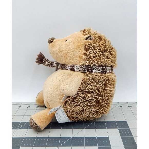 Pier 1 Imports Felix the Hedgehog Tan Stuffed Animal Plush Fall Winter Scarf - Picture 5 of 8